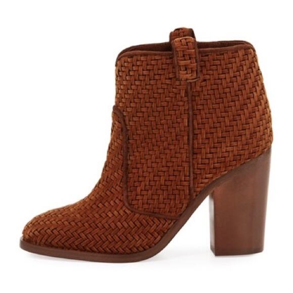 NWT Laurence Dacade Nico Woven Velvet 95 Booties 7 US - Picture 1 of 9